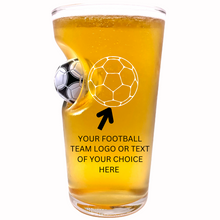 Load image into Gallery viewer, Football Pint Glass