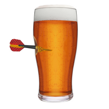 Load image into Gallery viewer, Darts Edition Pint Glass - 20oz Pint Glass with Embedded Dart
