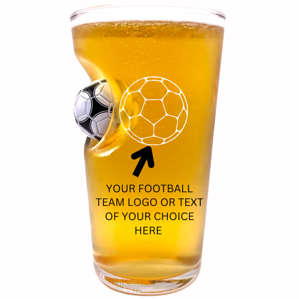 Football Pint Glass