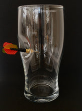 Load image into Gallery viewer, Darts Edition Pint Glass - 20oz Pint Glass with Embedded Dart
